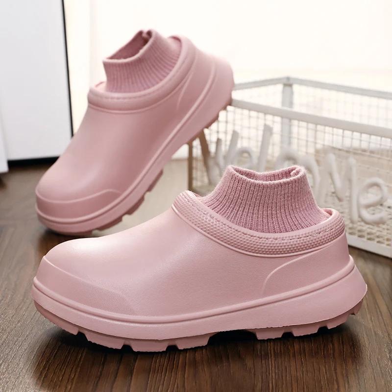 Warm Vamp Socks Shoes Snow Nursing Boots Comfortable Durable Sneakers Waterproof Wear-resistant Thick-Bottom Shoes f